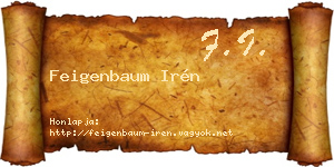 Feigenbaum Irén névjegykártya